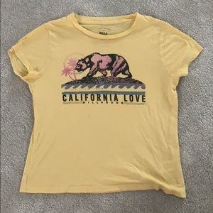 Yellow short sleeve shirt